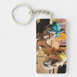 A friendly camel awaits its next rider, Cairo, Keychain