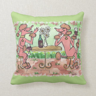 A Friendly Glass of Claret Throw Pillow