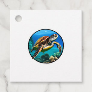 A friendly sea turtle swimming in the ocean favour tags