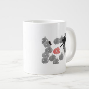 A friendly visit to the bunnyland 2014 large coffee mug