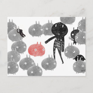 A friendly visit to the bunnyland 2014 postcard