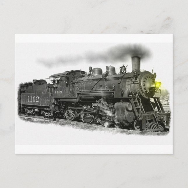A Frisco Steam Train Postcard (Front)