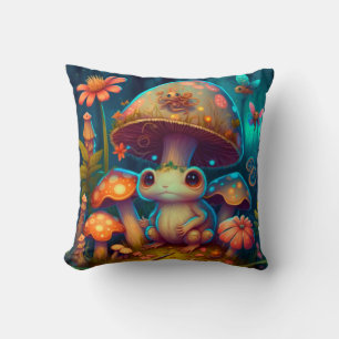 A frog and his company playing around throw pillo pillow