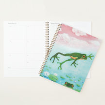 A Frog Jumps Into The Pond Illustration