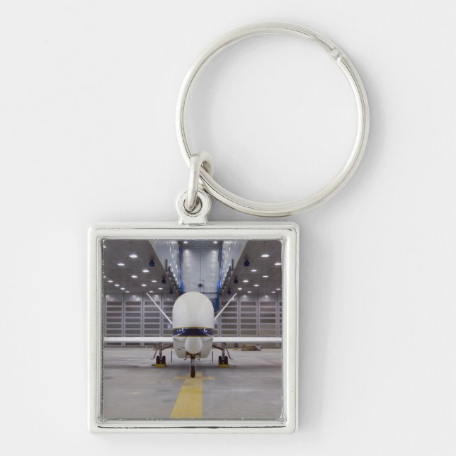 A front view of a Global Hawk unmanned aircraft Keychain (Front)