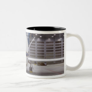 A front view of a Global Hawk unmanned aircraft Two-Tone Coffee Mug