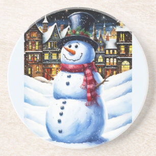 A FROSTY CHRISTMAS EVE COASTER