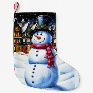 A FROSTY CHRISTMAS EVE SMALL CHRISTMAS STOCKING