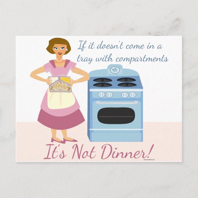 A Frozen Dinner Means Supper Postcard (Front)