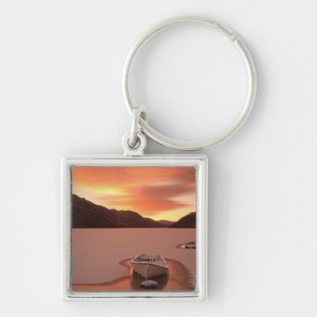 A Frozen Loch | Ruthven, Uk Keychain (Front)