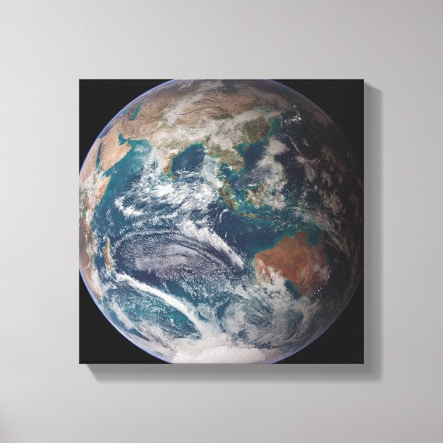 A full view of Earth showing global data 2 Canvas Print (Front)