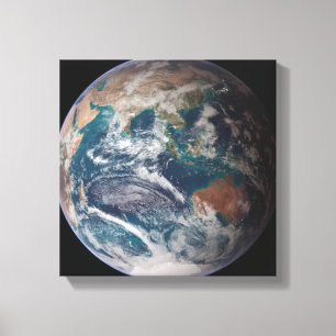 A full view of Earth showing global data 2 Canvas Print