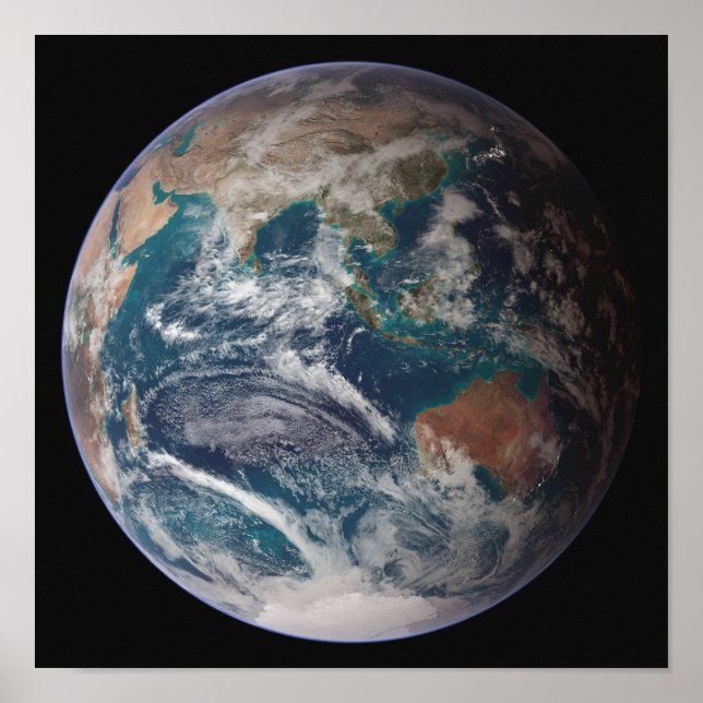 A full view of Earth showing global data 2 Poster (Front)