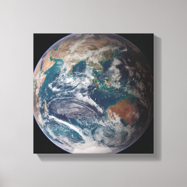 A full view of Earth showing global data Canvas Print (Front)