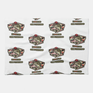 A fun and bold illustration of a cool bass kitchen towel