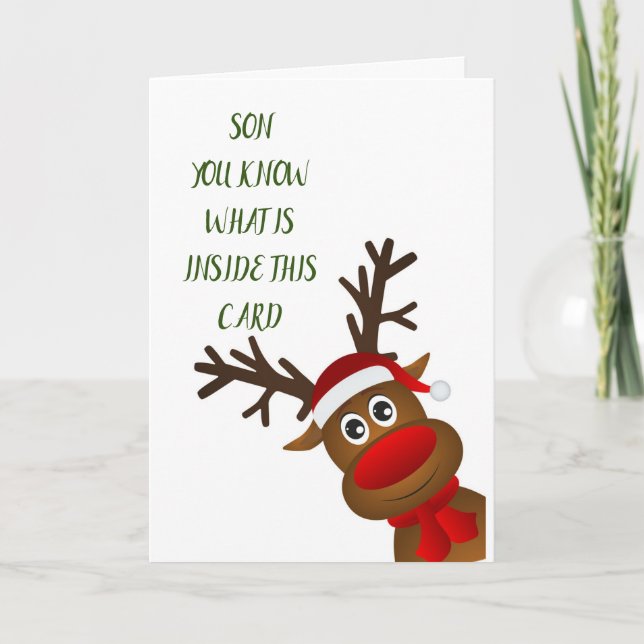 A FUN AND COOL WISH FOR YOU **SON** AT CHRISTMAS HOLIDAY CARD (Front)