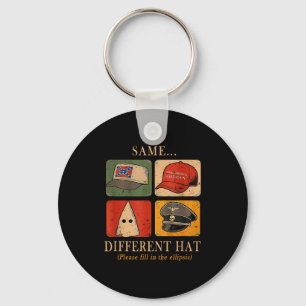 A Fun Puzzle, Same...different Hat,funny Protest T Keychain