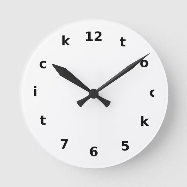 a fun tick tock face clock (Front)