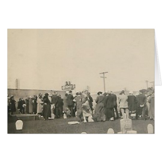 A funeral greeting card