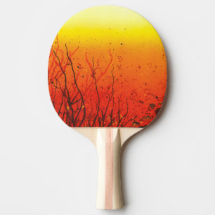 A Funky Vibrant Orange Table Tennis Bat Ping Pong Paddle