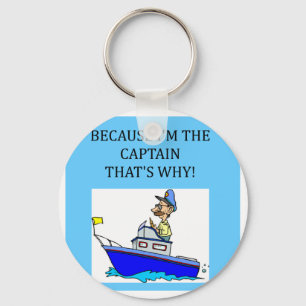 a funny boating captain joke keychain