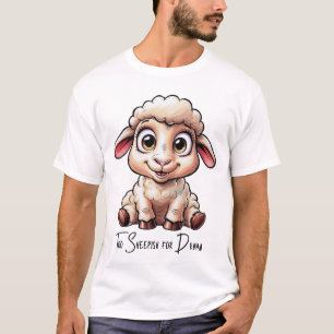 A funny cartoon sheep Too Sheepish for drama T-Shirt