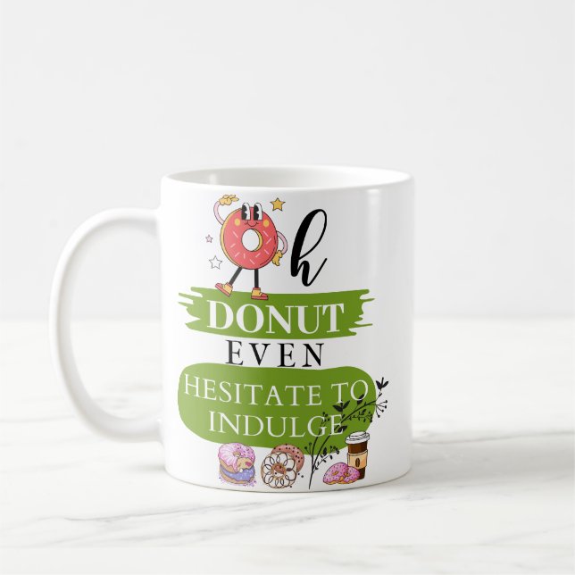 A Funny doughnut Mascot  Coffee Mug (Left)