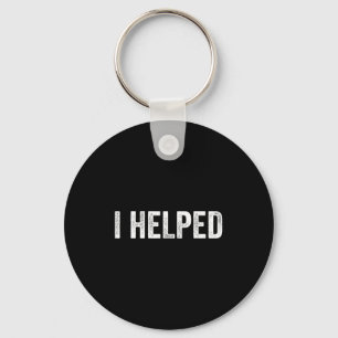 A Funny Growing Tiny Human Helped Matching Keychain