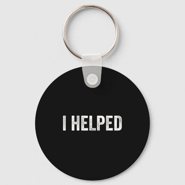 A Funny Growing Tiny Human Helped Matching Keychain (Front)
