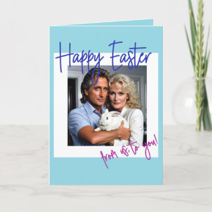 A funny Happy Easter card; dark humor; 80s movie;  Thank You Card