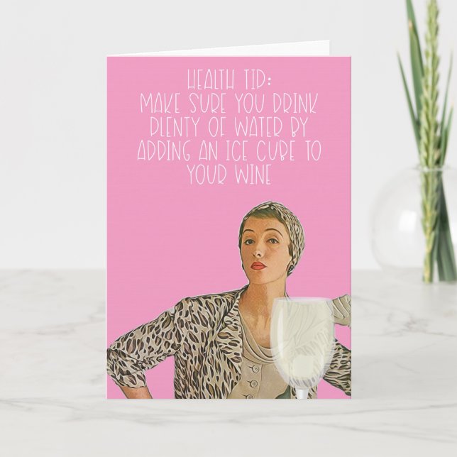 A funny health tip card. card (Front)