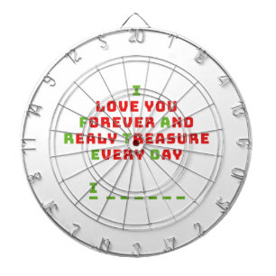 A funny hidden message dartboard