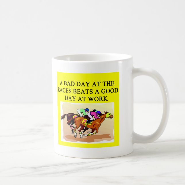 a funny horse player racing joke coffee mug (Right)
