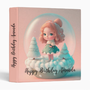 A funny little doll on a cloud  binder