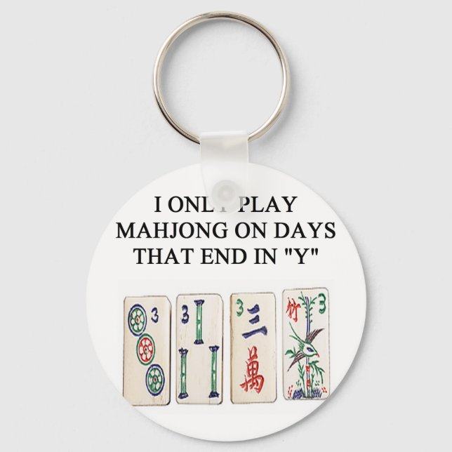 a funny mahjong design keychain (Front)