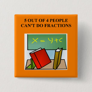 a funny math joke 2 inch square button
