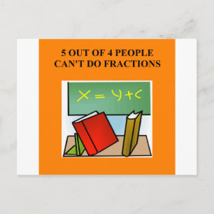 a funny math joke postcard