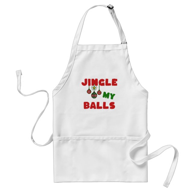 A funny, naughty Christmas shirt for him Standard Apron (Front)
