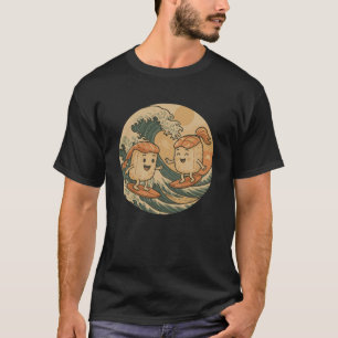 A Funny Rice Sushi Catching Waves T-Shirt