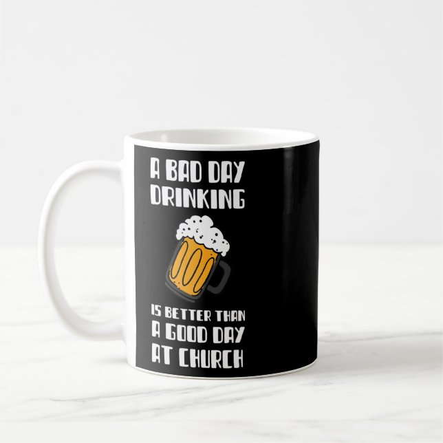 A Funny Secular Atheist Or Agnostic  For Beer Love Coffee Mug (Left)