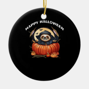 A funny sloth celebrating Halloween Essential T-Sh Ceramic Ornament