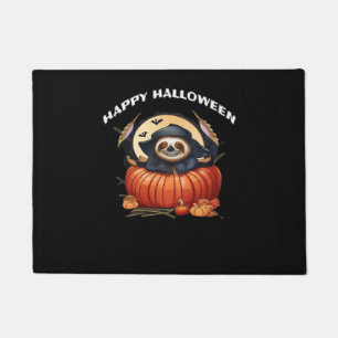 A funny sloth celebrating Halloween Essential T-Sh Doormat