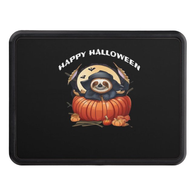 A funny sloth celebrating Halloween Essential T-Sh Trailer Hitch Cover (Front)