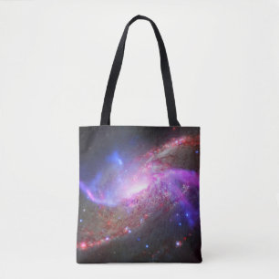 A Galactic Light Show In Spiral Galaxy Ngc 4258. Tote Bag