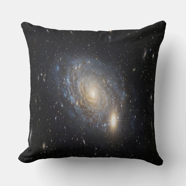 A Galaxy in Space Throw Pillow (Front)