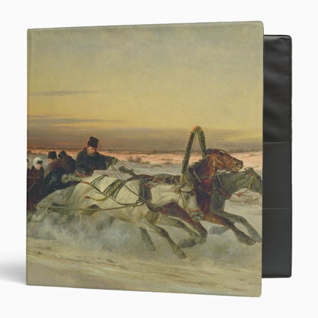 A Galloping Winter Troika at Dawn Binder (Front/Inside)