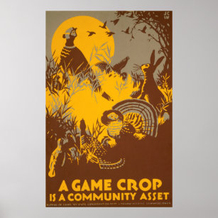 A Game Crop Is A Community Asset Vintage WPA Poster