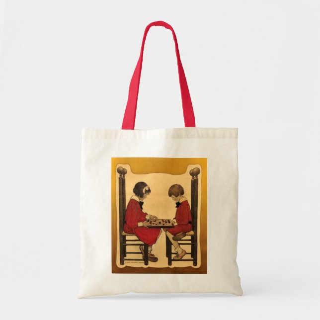 “A Game of Checkers” Tote Bag (Front)
