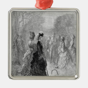 A Game of Croquet Metal Ornament