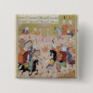 A Game of Polo 2 Inch Square Button